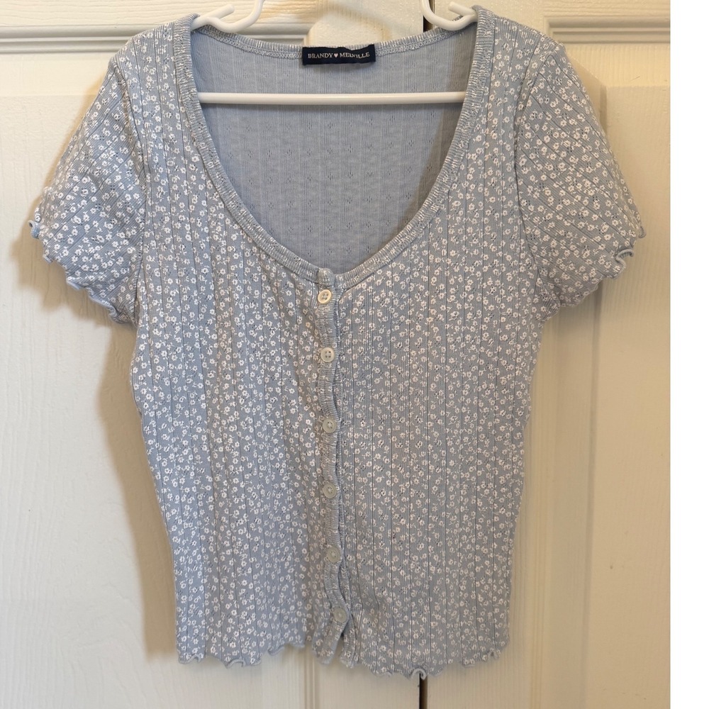 EUC Brandy Melville girls blue top